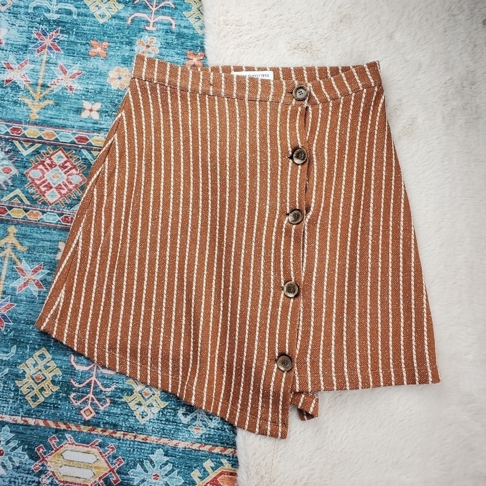 Urban Outfitters Brown White Skirt Small - Picture 1 of 6